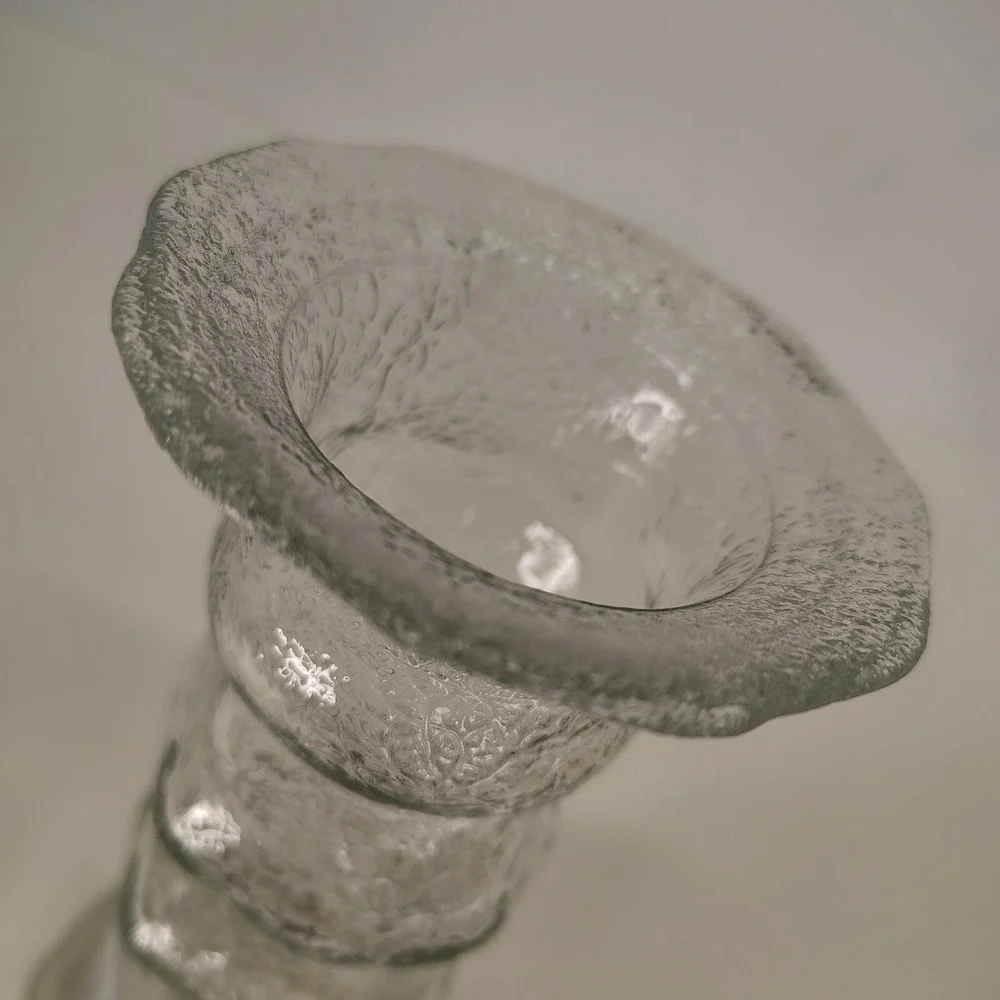Textured Glass Vase Bud Vase Clear Glass‎ 7